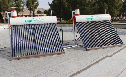 پروژه شرکت زیتون انرژی پارس - آب گرم کن های خورشیدی مس شهید باهنر